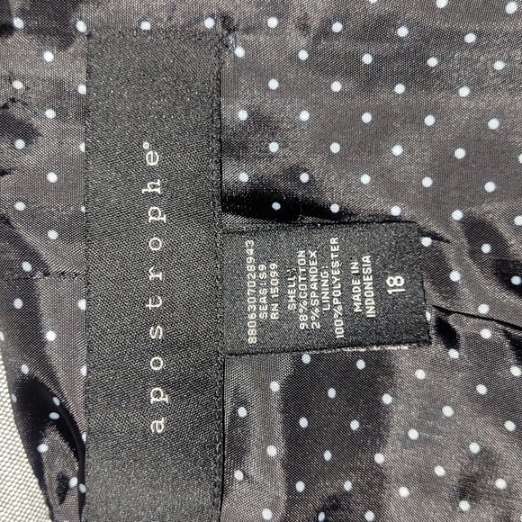 APOSTROPHE Stretch Grey Piped Moto City Preppy Chic Jacket - Women's - Picture 10 of 13